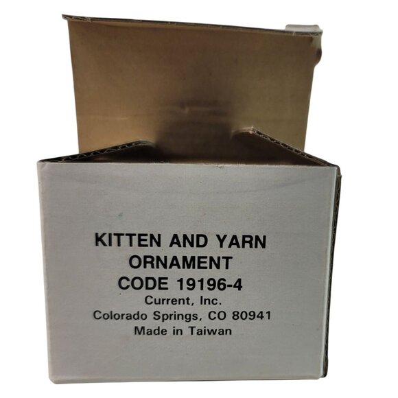 Current Inc. Kitten and Yarn Ball Christmas Ornament Tabby Mouse Holiday Vintage - Picture 8 of 8